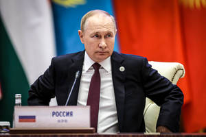 Vladimir Putin Speaking At World Conference Wallpaper