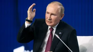Vladimir Putin With Raised Hand Wallpaper