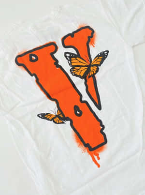 Vlone Iphone Butterfly White T-shirt Wallpaper