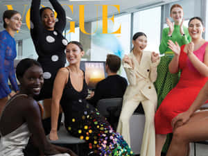 Vogue Magazine Cover Models Celebration Wallpaper