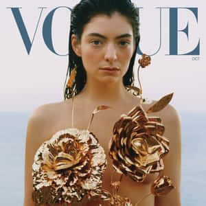 Vogue Metallic Floral Accents October Issue Wallpaper