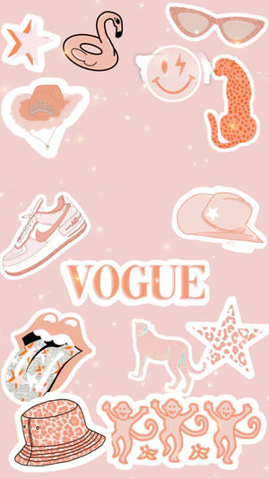 Vogue Preppy Pattern Wallpaper