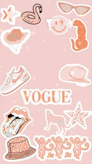 Vogue Preppy Pattern Wallpaper