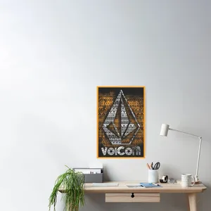 Volcom Branded Posterin Office Setting Wallpaper