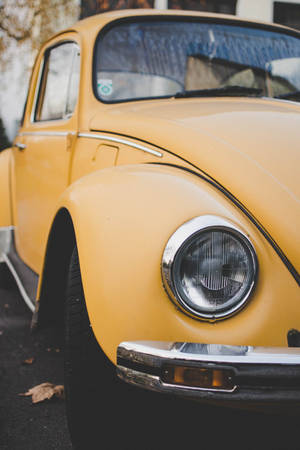 Volkswagen Beetle Yellow Hd Iphone Wallpaper