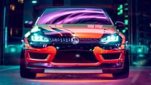 Volkswagen Golf Gti, Volkswagen, Car, Neon, Backlight, Tuning Wallpaper
