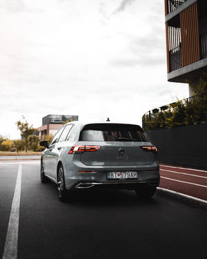 Volkswagen Golf V, Volkswagen, Car, Headlight, Rear View, Gray Wallpaper