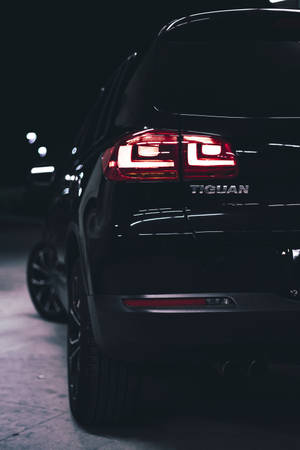 Volkswagen Tiguan, Volkswagen, Car, Black, Rear View, Lights, Backlight Wallpaper
