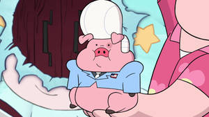 Waddles Dress-up Like Gigeon Wallpaper