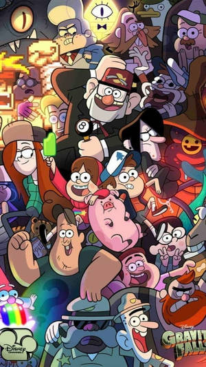 Waddles In A Cartoon Photomontage Wallpaper