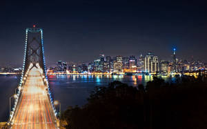 Wallpaper San Francisco, Bridge, Night City Wallpaper