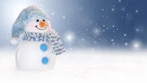 Wallpaper Snowman, Snowfall, Winter, 5k, Celebrations Wallpaper