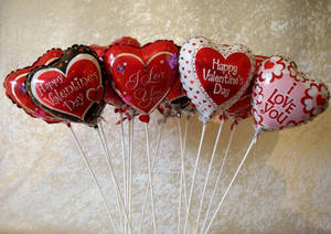 Wallpaper Valentines Day, Hearts, Balloons, Signs, Many Wallpaper