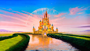 Walt Disney 4k Ultra Wide Castle Art Wallpaper