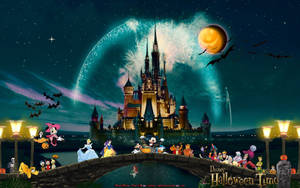 Walt Disney Castle Cute Disney Halloween Wallpaper