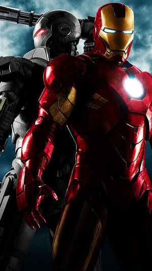 War Machine With Iron Man Android Wallpaper