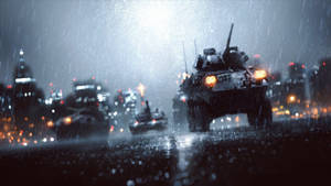 War Tanks Charging In Battlefield Game Wallpaper