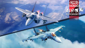War Thunder Air Superiority Jetsin Formation Wallpaper
