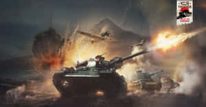 War Thunder Explosive Combat Scene Wallpaper