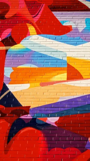 Warm-toned Abstract Graffiti Iphone Wallpaper
