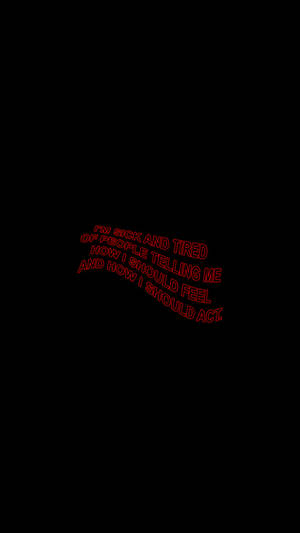 Warped Red Text Dark Grunge Aesthetic Wallpaper