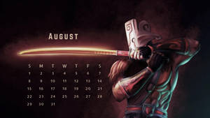 Warrior August 2021 Calendar Wallpaper