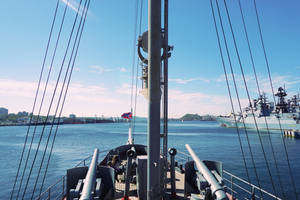 Warship's View Deck Wallpaper