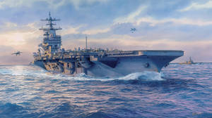 Warship With Open Deck Wallpaper