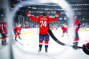 Washington Capitals John Carlson Back Angle Shot Wallpaper