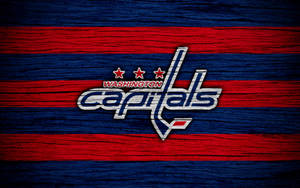 Washington Capitals Logo On Wood Wallpaper