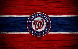 Washington Nationals Wood Grain Wallpaper