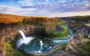 Washington Palouse Falls Aerial Wallpaper