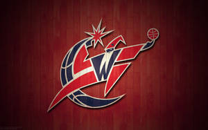 Washington Wizards Emblem In Red Aesthetic Wallpaper
