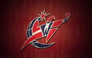 Washington Wizards Emblem In Red Aesthetic Wallpaper