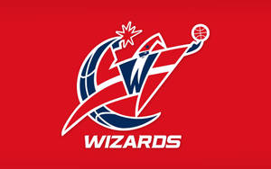 Washington Wizards Logo In Red Wallpaper