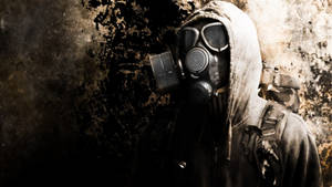 Wasteland Gas Mask Man Wallpaper