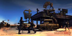 Wasteland Soldiers In Abandoned Store Wallpaper