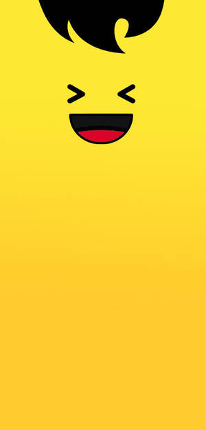 Water Drop Notch Laughing Face Wallpaper