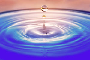 Water Droplet And Ripple Wallpaper