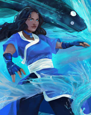 Waterbending Master Katara Artwork Wallpaper