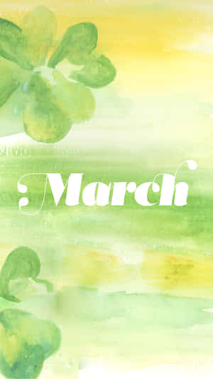 Watercolor Cute March Wallpaper