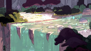 Waterfall From Steven Universe Ipad Wallpaper
