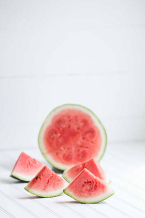Watermelon Slices For Fruits Background Wallpaper