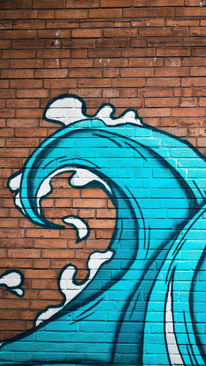 Wave Wall Graffiti Iphone Wallpaper