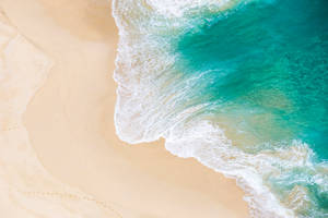 Waves Crashing The Shore Summer Desktop Wallpaper