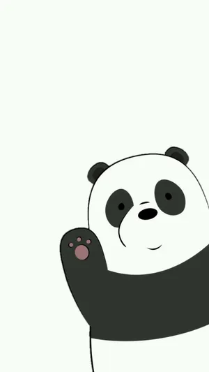 Waving Panda We Bare Bears Wallpaper