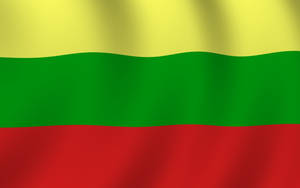 Wavy Flag Of Lithuania Wallpaper