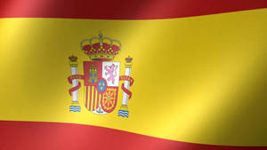 Wavy Red Yellow Spain Flag Wallpaper