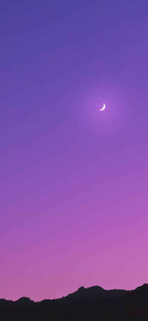 Waxing Crescent Moon Aesthetic Wallpaper