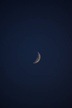 Waxing Crescent Moon In The Galaxy Wallpaper